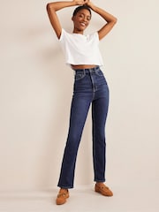 Boden Navy Blue High Rise True Straight Jeans - Image 3 of 8