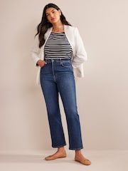 Boden Navy Blue High Rise True Straight Jeans - Image 4 of 8