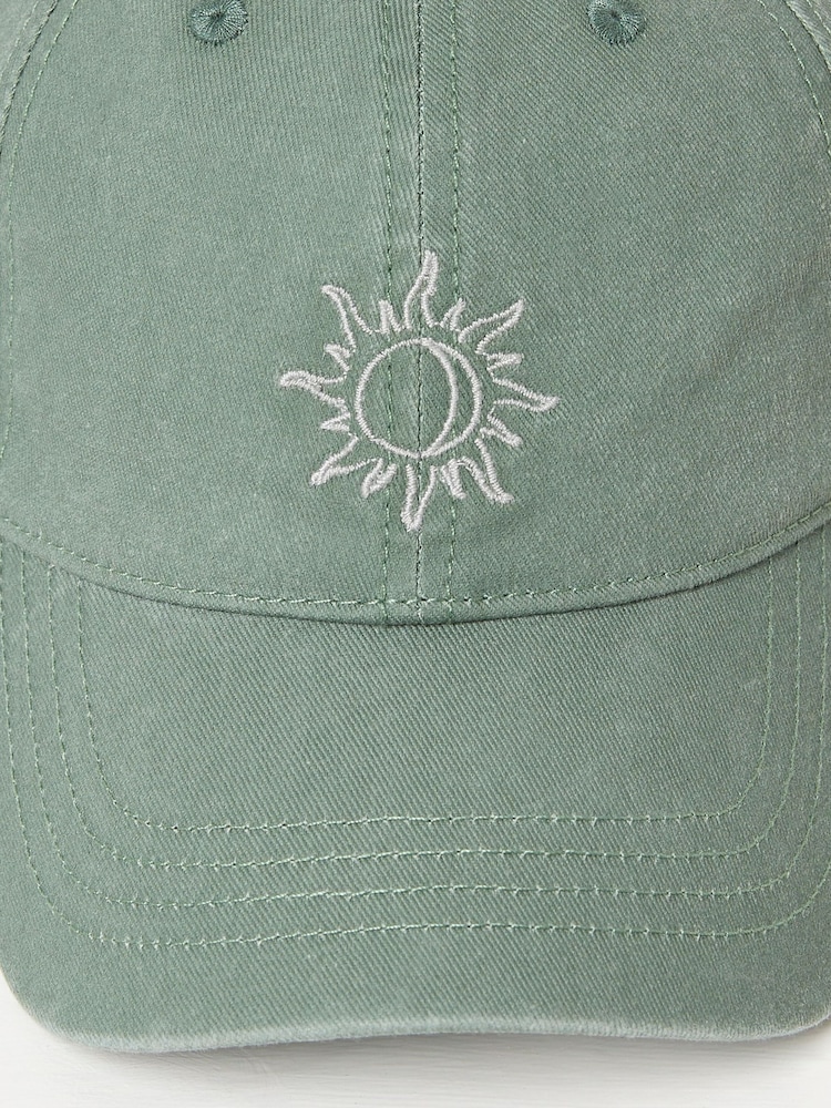 FatFace Green Embroidered Sun Cap - Image 2 of 2 FatFace Green Embroidered Sun Cap - Image 2 of 2