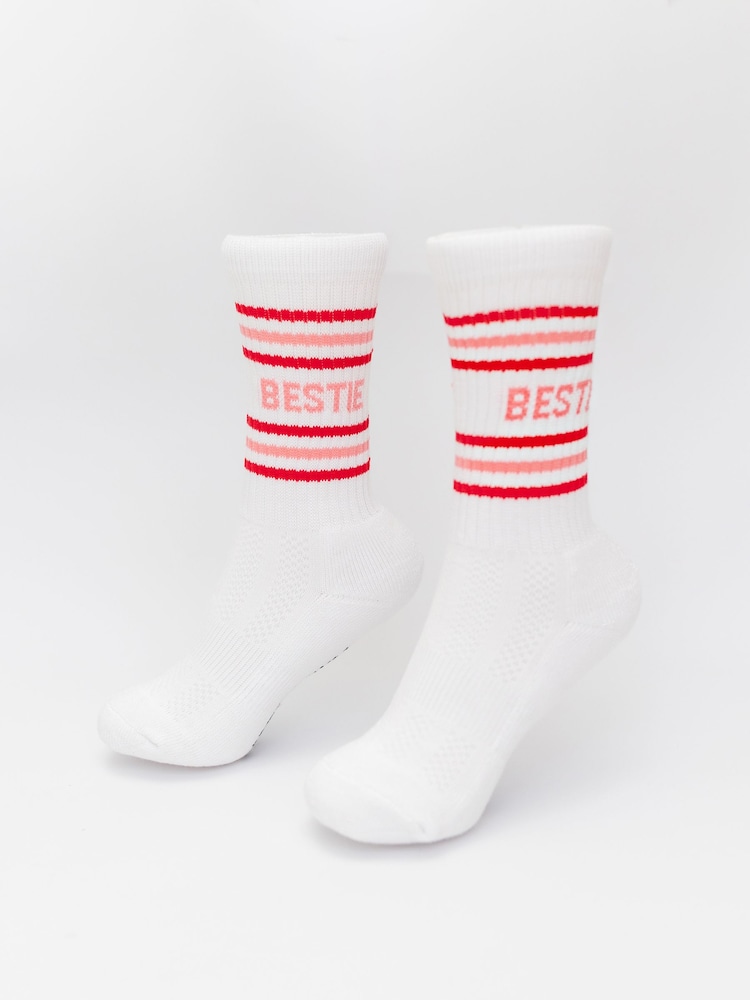 Mardy Bum Active Club White Bestie Sports Socks - Image 4 of 4