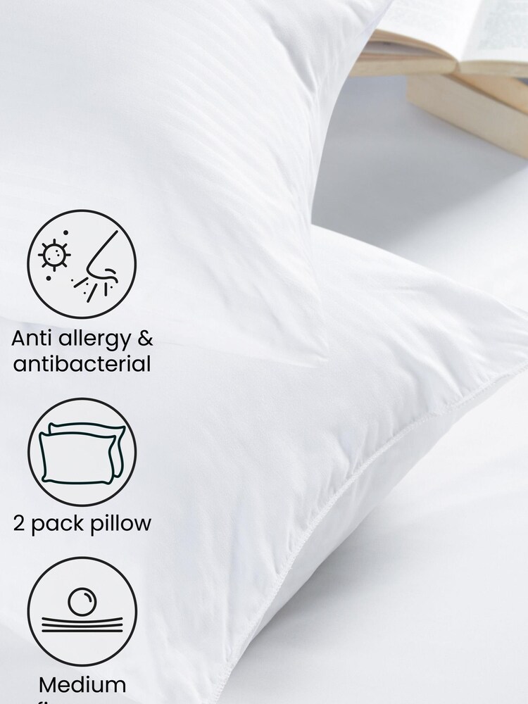 Medium Set of 2 Anti Allergy and Antibacterial Pillows - Image 1 of 3