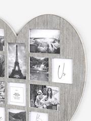 Grey Heart Shaped Collage Picture Frame - Image 2 of 5