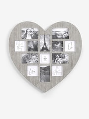 Grey Heart Shaped Collage Picture Frame - Image 3 of 5