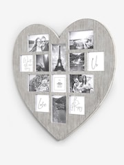 Grey Heart Shaped Collage Picture Frame - Image 4 of 5