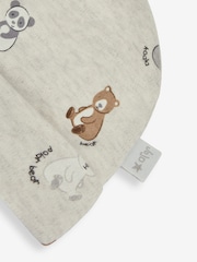 JoJo Maman Bébé Natural Bear Print Cotton Baby Hat - Image 3 of 3