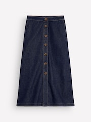 Boden Blue Val Button Denim Midi Skirt - Image 1 of 1