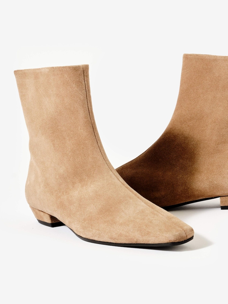 Mint Velvet Natural Ellis Ankle Boots - Image 2 of 4 Mint Velvet Natural Ellis Ankle Boots - Image 2 of 4