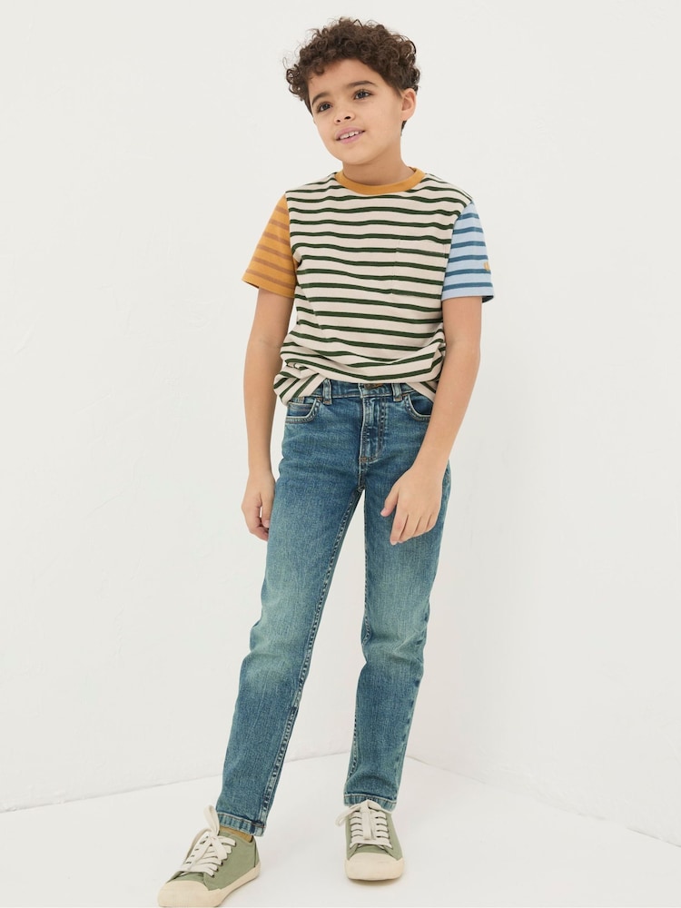 FatFace Blue Slim Seth Washed Jeans - Image 1 of 5