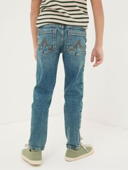 FatFace Blue Slim Seth Washed Jeans - Image 2 of 5