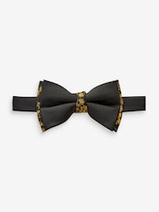Schwarz/Gold/Blumenmuster - Fliege - Bild 1 von 1