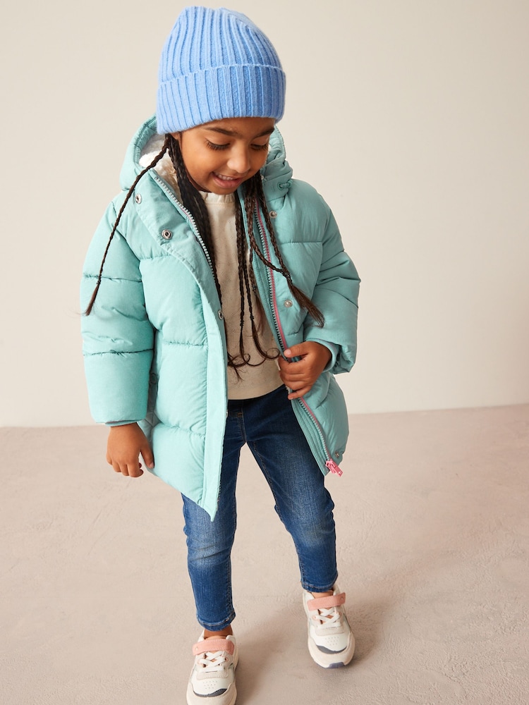 Teal Blue Shower Resistant Padded Coat (3mths-7yrs) - Image 2 of 12