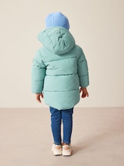 Teal Blue Shower Resistant Padded Coat (3mths-7yrs) - Image 4 of 12