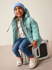 Teal Blue Shower Resistant Padded Coat (3mths-7yrs) - Image 5 of 12