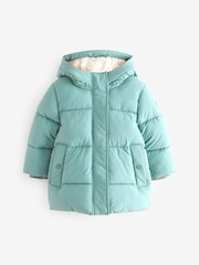 Teal Blue Shower Resistant Padded Coat (3mths-7yrs) - Image 6 of 12