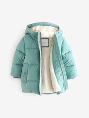 Teal Blue Shower Resistant Padded Coat (3mths-7yrs) - Image 7 of 12