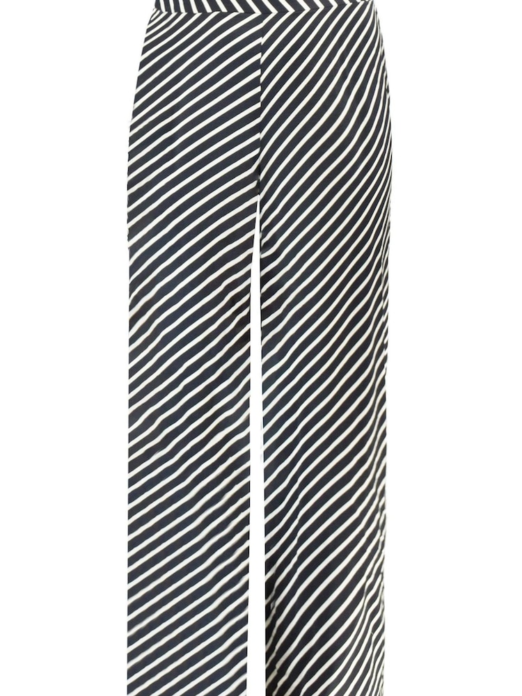 Live Unlimited Stripe Wide Leg Black Trousers - Image 4 of 4