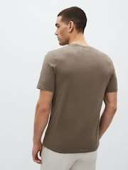Brown Neutral Regular Fit 100% Cotton Essential Regular Crew Neck T-Shirt - Image 2 of 6
