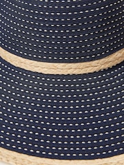 FatFace Blue Ribbon Floppy Sun Hat - Image 2 of 2