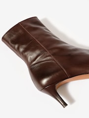 Mint Velvet Brown Chloe Leather Ankle Boots - Image 3 of 4