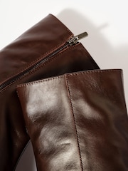 Mint Velvet Brown Chloe Leather Ankle Boots - Image 4 of 4