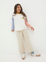 FatFace Natural Sun Embroidered T-Shirt - Image 1 of 4
