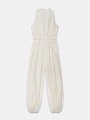 Mint Velvet Cream Sleeveless Linen Blend Belted Balloon Jumpsuit - Image 8 of 8