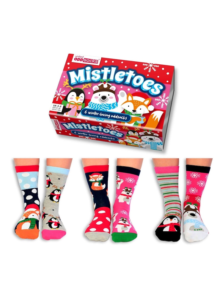 United Odd Socks Multi Mistle Toes Socks - Image 1 of 4