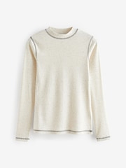 Ecru - Figurbetontes Langarmshirt - Bild 6 von 7