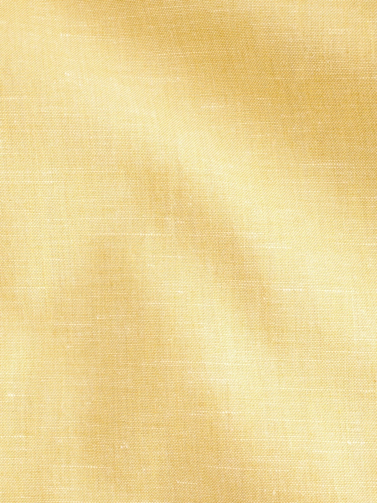 Yellow Regular Fit Trimmed Linen Blend Short Sleeve Shirt - Image 7 of 7
