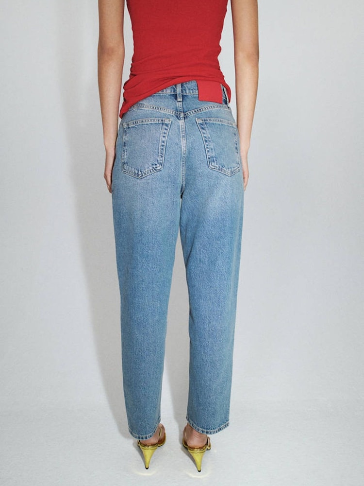 Mango Blue Barrel Leg Jeans - Image 2 of 7