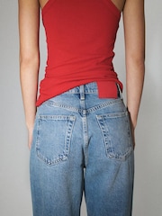 Mango Blue Barrel Leg Jeans - Image 3 of 7