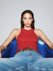 Mango Blue Barrel Leg Jeans - Image 4 of 7