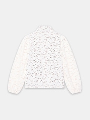 Mint Velvet Natural Lace Zip Detail Bomber Blouse - Image 8 of 8