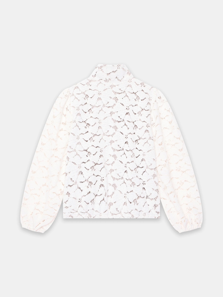 Mint Velvet Natural Lace Zip Detail Bomber Blouse - Image 8 of 8 Mint Velvet Natural Lace Zip Detail Bomber Blouse - Image 8 of 8