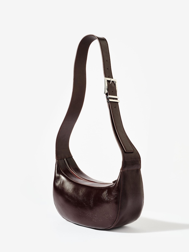 Mint Velvet Red Leather Cross-Body Bag - Image 1 of 5 Mint Velvet Red Leather Cross-Body Bag - Image 1 of 5