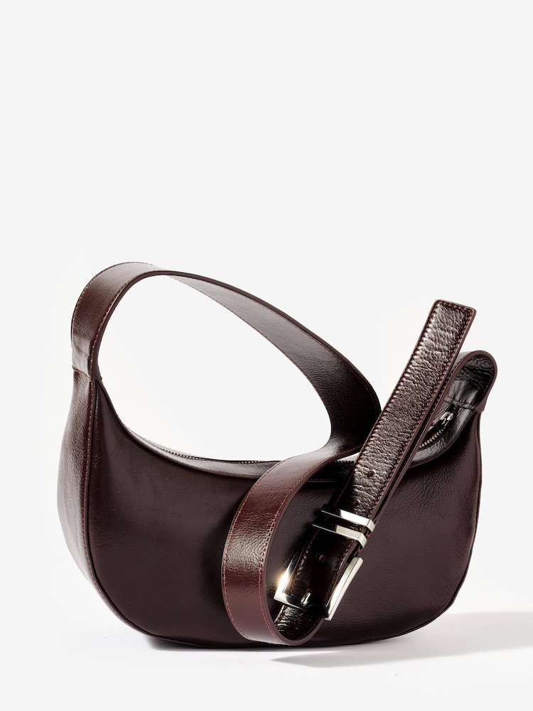 Mint Velvet Red Leather Cross-Body Bag - Image 2 of 5 Mint Velvet Red Leather Cross-Body Bag - Image 2 of 5