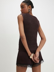 River Island Brown Knitted Sleeveless Tank Top - Image 3 of 4