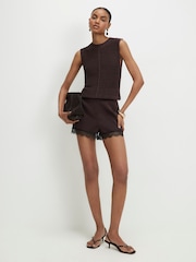 River Island Brown Knitted Sleeveless Tank Top - Image 4 of 4