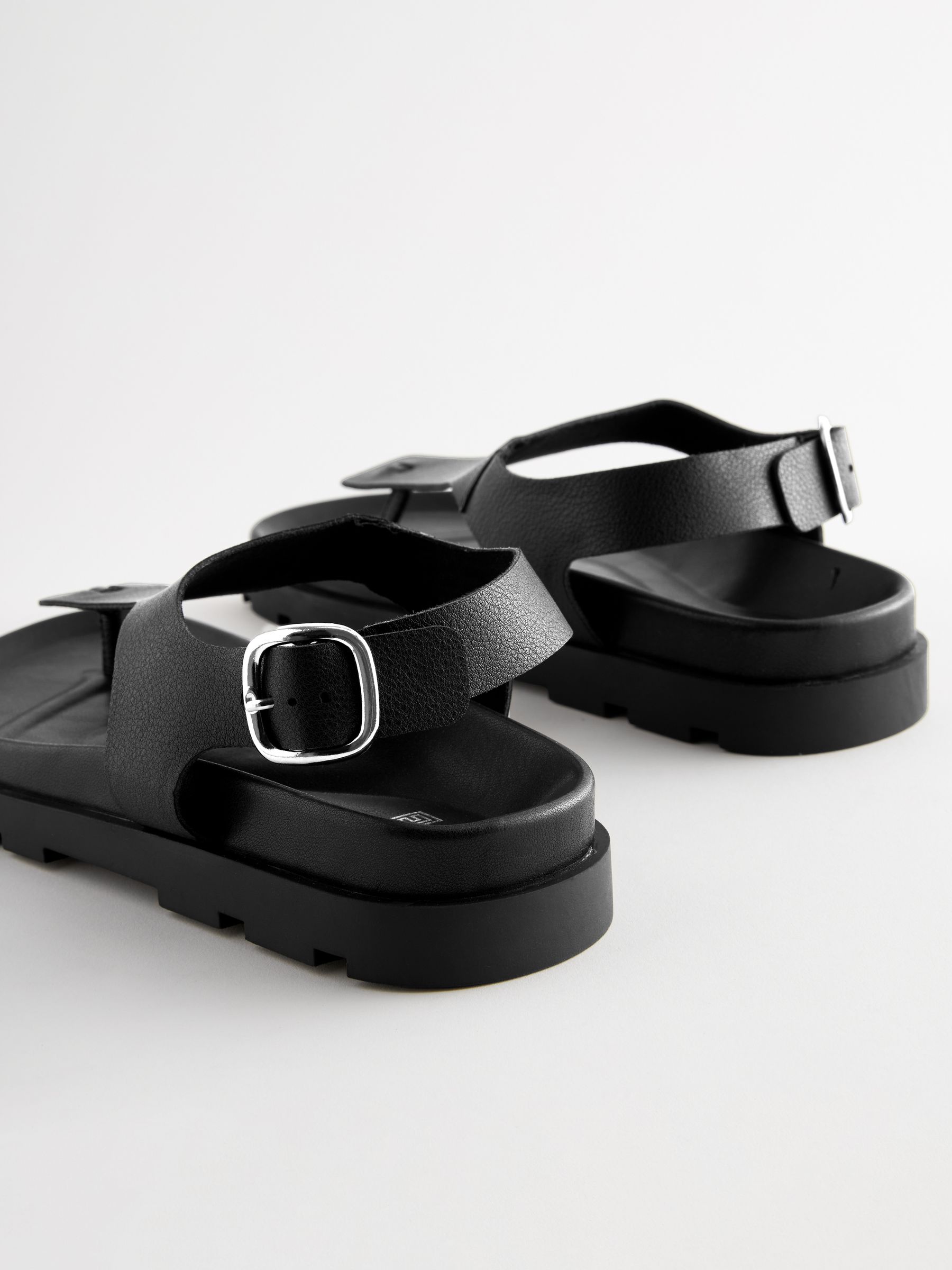 Buy Black Leather Toe Thong Footbed Sandals from the Next UK