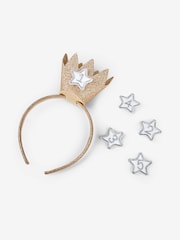 JoJo Maman Bébé Gold Birthday Crown Headband - Image 1 of 4
