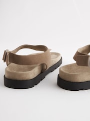 Neutral Leather Toe Thong Footbed Sandals - Image 5 of 5