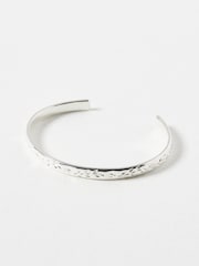Oliver Bonas Silver Plated Sarah Floral Vintage Engraving Bangle - Image 1 of 4