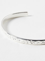 Oliver Bonas Silver Plated Sarah Floral Vintage Engraving Bangle - Image 4 of 4