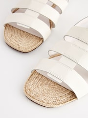 White Leather Fisherman Sandals - Image 5 of 7