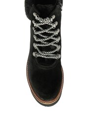 Schwarz - Ravel Stiefeletten aus Veloursleder mit Profilsohle und Schnürung - Bild 4 von 4
