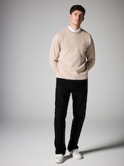 Neutral Oxford Crew Neck Regular Mock Shirt Jumper - Image 2 of 7