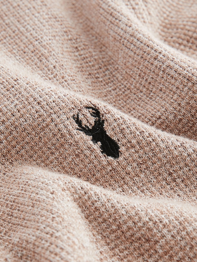 Neutral Oxford Crew Neck Regular Mock Shirt Jumper - Image 7 of 7