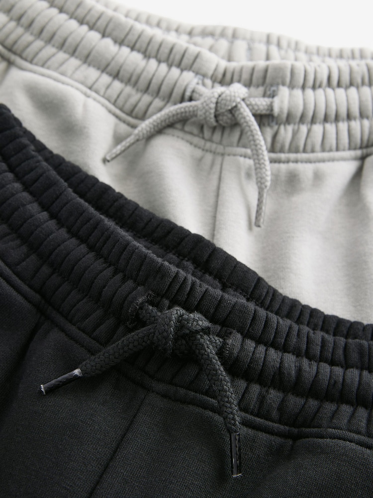 Black/Grey Regular Fit Slim Cargo Joggers 2 Pack (3-16yrs) - Image 5 of 7