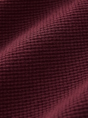 Dark Purple Oxford Crew Neck Regular 100% Cotton Mock Shirt Jumper - Image 4 of 4