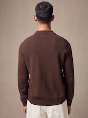 Black Relaxed Fit 100% Cotton Twin Pocket Knit Shacket - Image 12 of 15